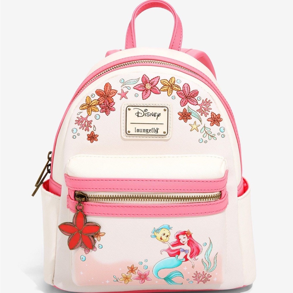 Loungefly Disney the Little Mermaid Floral Mini Backpack
